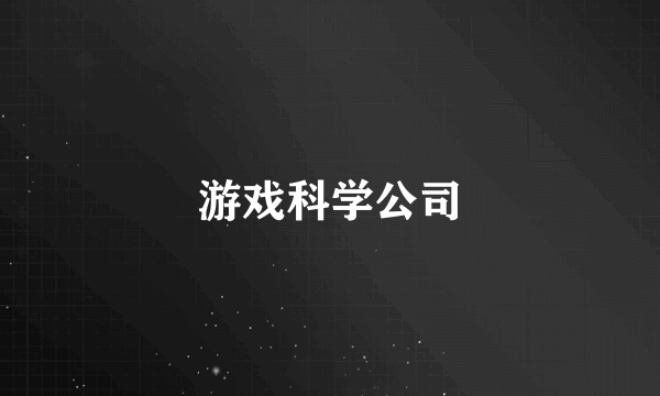 游戏科学公司