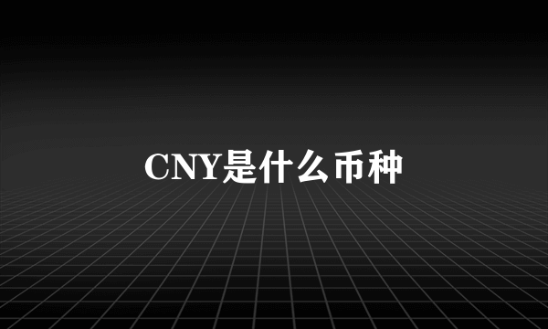 CNY是什么币种