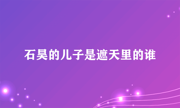 石昊的儿子是遮天里的谁