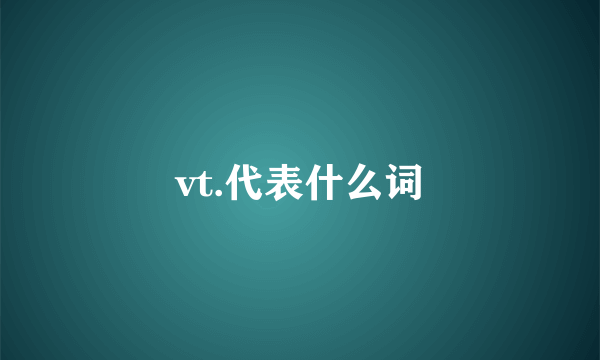 vt.代表什么词