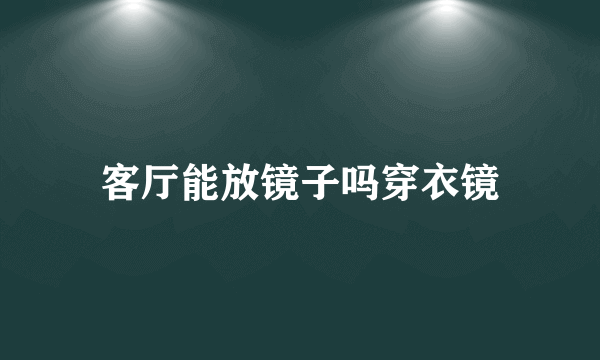 客厅能放镜子吗穿衣镜