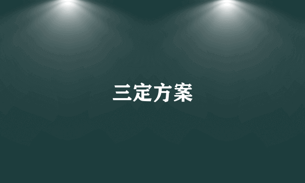 三定方案