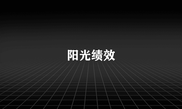 阳光绩效