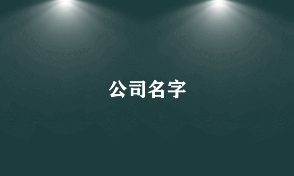 公司名字