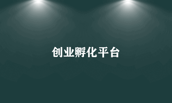 创业孵化平台