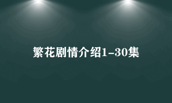 繁花剧情介绍1-30集