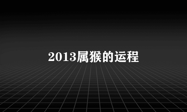 2013属猴的运程