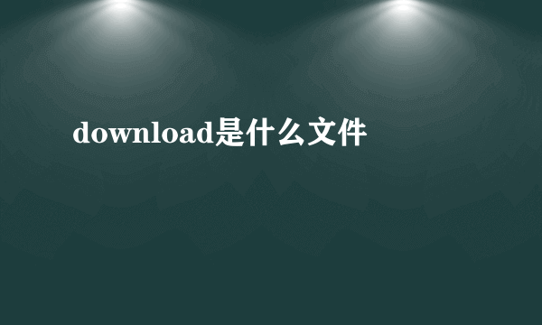 download是什么文件