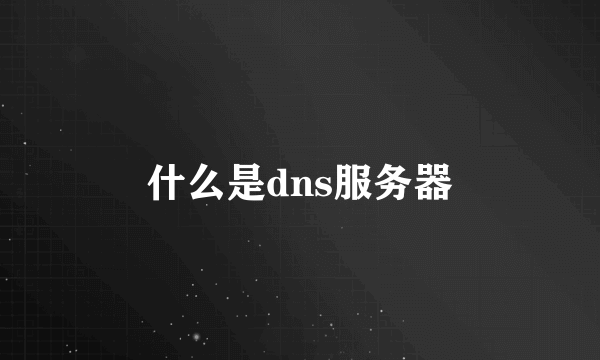 什么是dns服务器