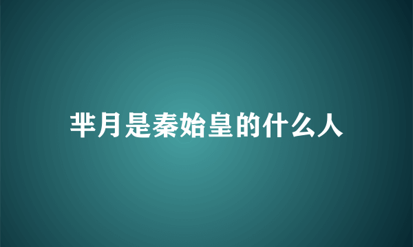 芈月是秦始皇的什么人