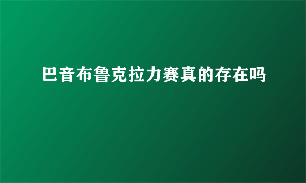 巴音布鲁克拉力赛真的存在吗