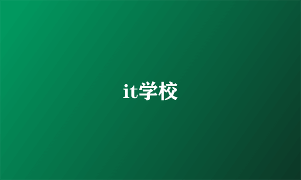 it学校