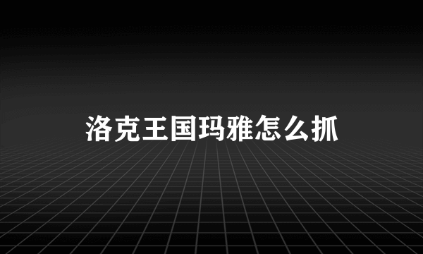 洛克王国玛雅怎么抓