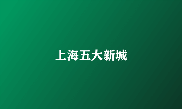 上海五大新城