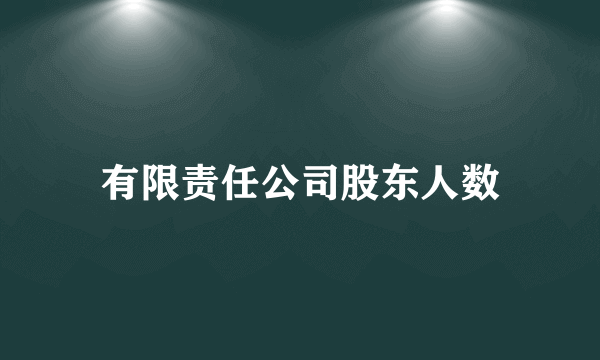 有限责任公司股东人数