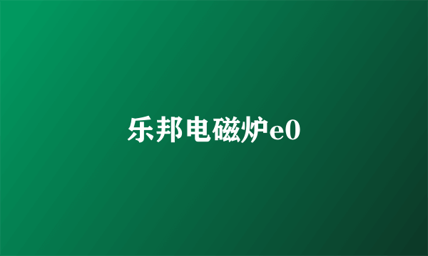 乐邦电磁炉e0