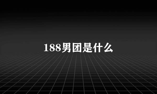 188男团是什么