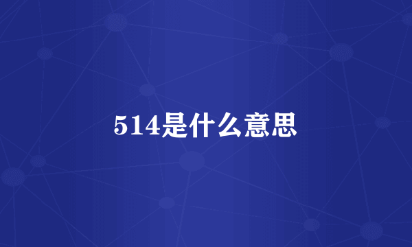 514是什么意思