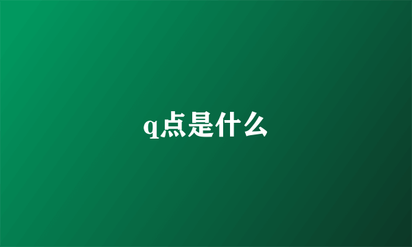 q点是什么