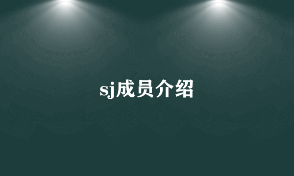 sj成员介绍