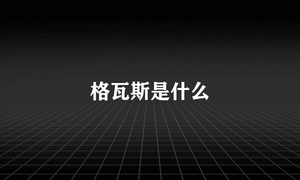 格瓦斯是什么