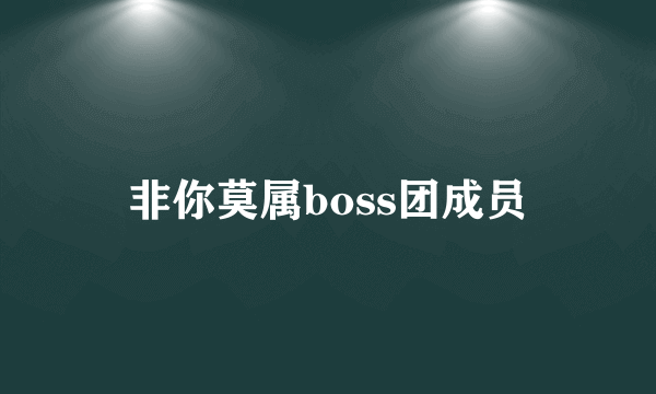 非你莫属boss团成员