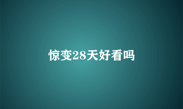 惊变28天好看吗