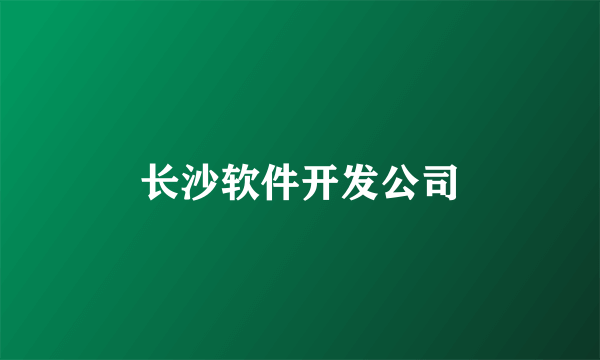 长沙软件开发公司