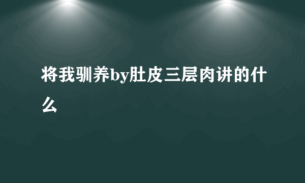 将我驯养by肚皮三层肉讲的什么