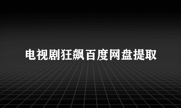 电视剧狂飙百度网盘提取