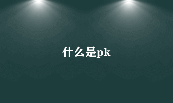 什么是pk