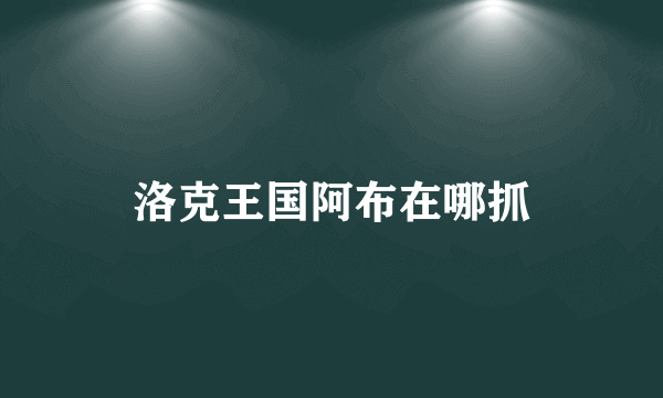 洛克王国阿布在哪抓