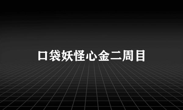 口袋妖怪心金二周目