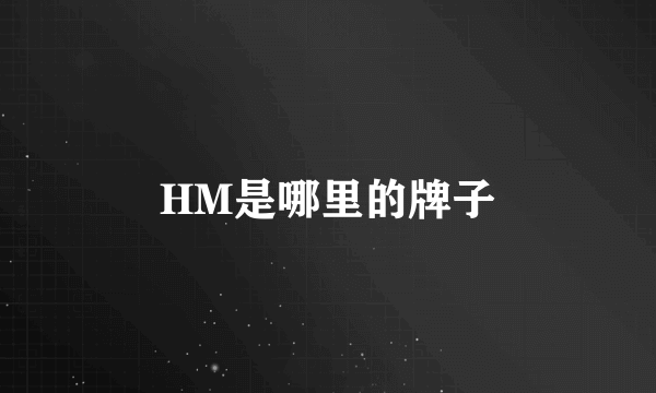 HM是哪里的牌子