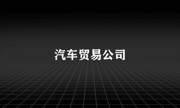 汽车贸易公司