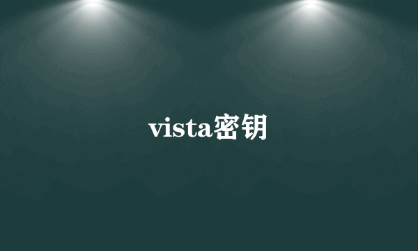 vista密钥