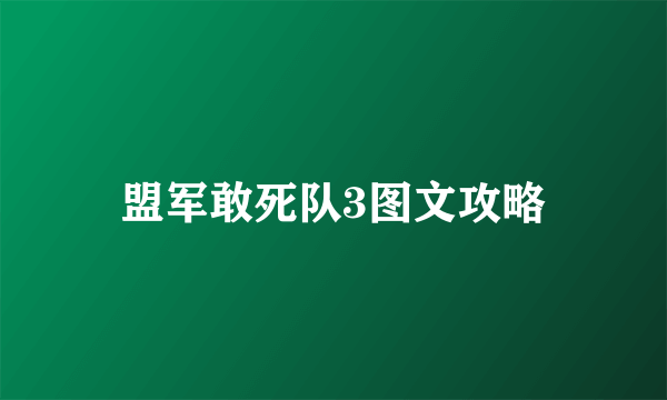 盟军敢死队3图文攻略