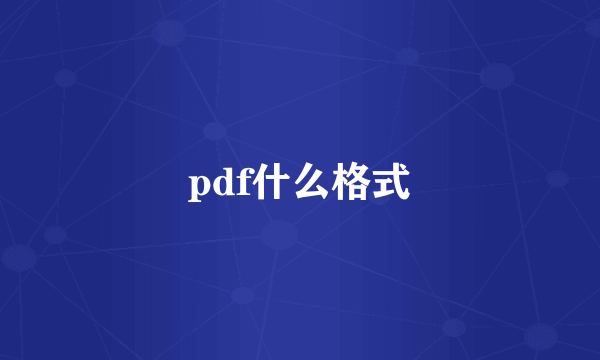 pdf什么格式