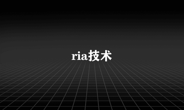 ria技术