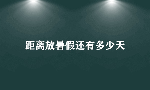 距离放暑假还有多少天