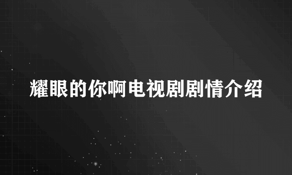 耀眼的你啊电视剧剧情介绍