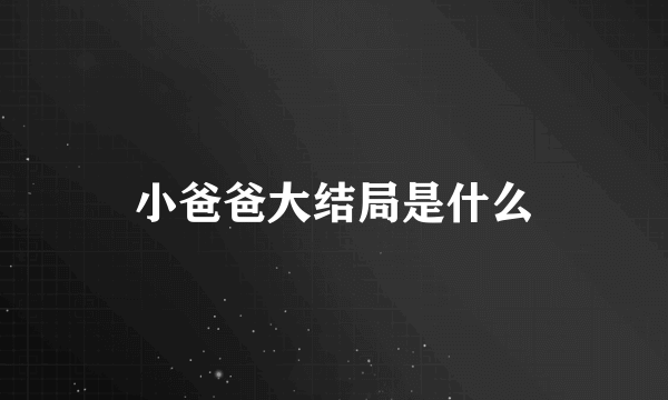 小爸爸大结局是什么