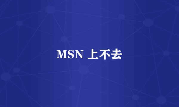 MSN 上不去