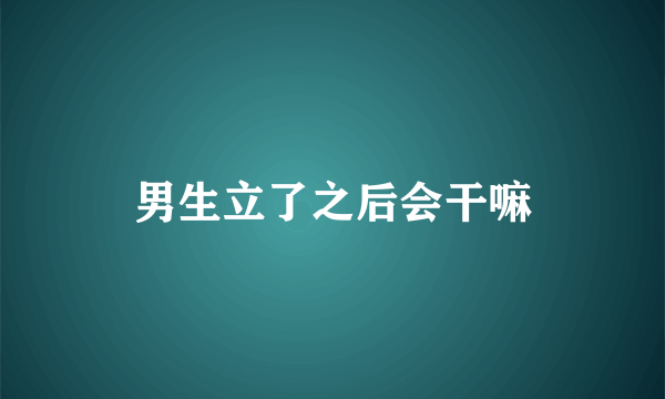 男生立了之后会干嘛