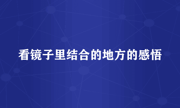 看镜子里结合的地方的感悟