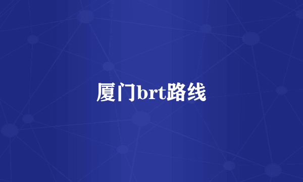 厦门brt路线