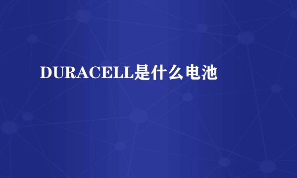 DURACELL是什么电池