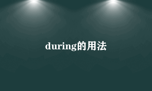 during的用法