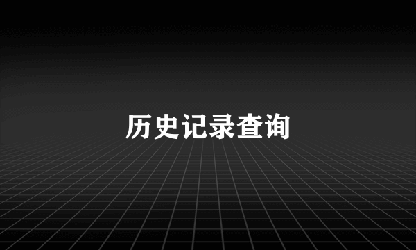 历史记录查询