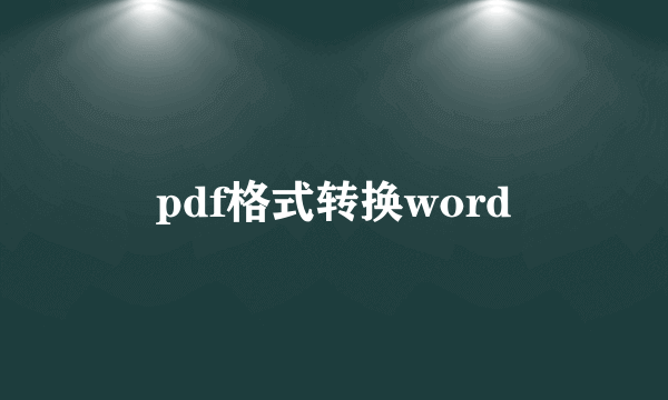 pdf格式转换word